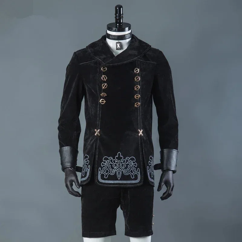 

NewNieR Automata YoRHa No.9 Type S Cosplay Costumes 9S Uniforms Jacket +Pants+ Backpack + Braces +Gloves+Necktie+Stockings+ HO1