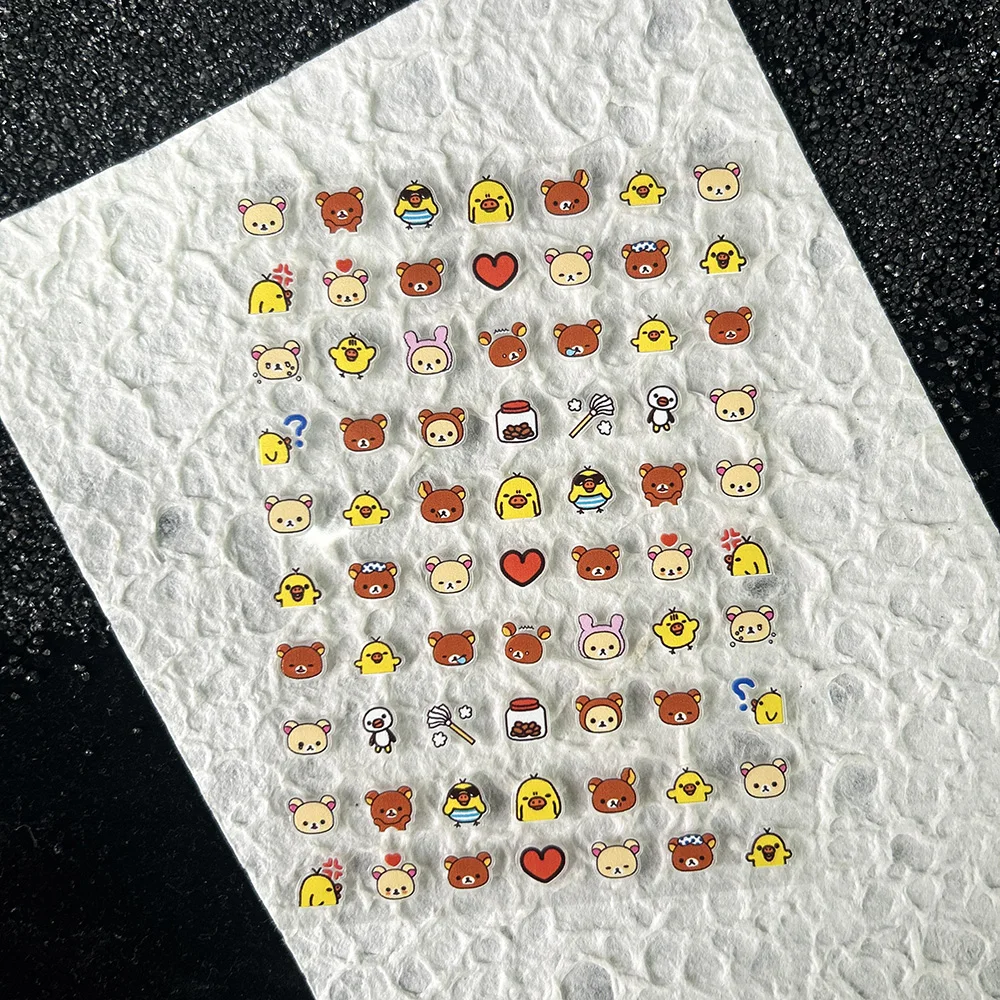 Y2K Pixel-Art-Stil Kawaii Rilakkuma Aufkleber Nagelkunst Niedlicher Stil DIY Wasserflasche Box Scrapbook Handyhülle Wasserfester Aufkleber