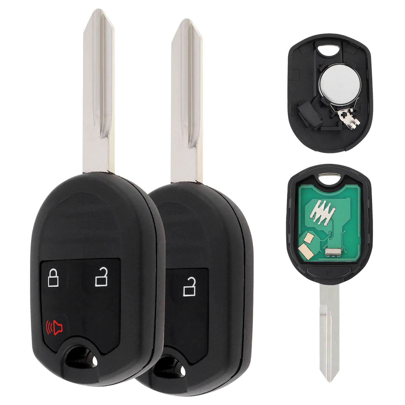 

2pcs 3 Buttons 315MHz CWTWB1U793 Car Key Fob Keyless Entry Remote Replacement Fit for Ford F150 F250 F350 with 4D63 80Bit Chip