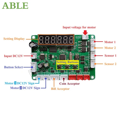 Máquina Expendedora de agua de JY-122, máquina de intercambio de monedas, placa base