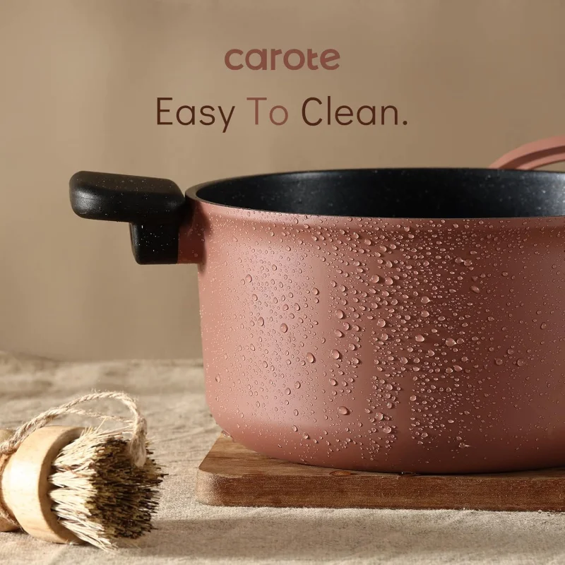 Non Stick Pots and Pans Set, Cookware Sets Nonstick16 Piece, Kitchen Cooking Stay-Cool Handles,with Silicone