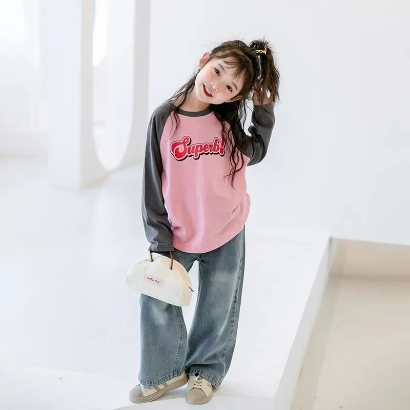 

Loose Cotton Clothes Kids Girls Shirt Children Spring Autumn Girl 8 10 Years T-shirts Wear Children's Clothing From 12 Old Tops