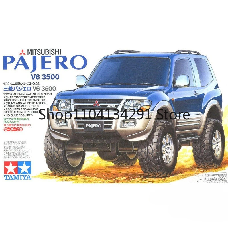 Оригинальная модель автомобиля Tamiya 4WD TAMIYA Mitsubishi Pajero V6 3500 19023, коллекционная игрушка, подарок на день рождения