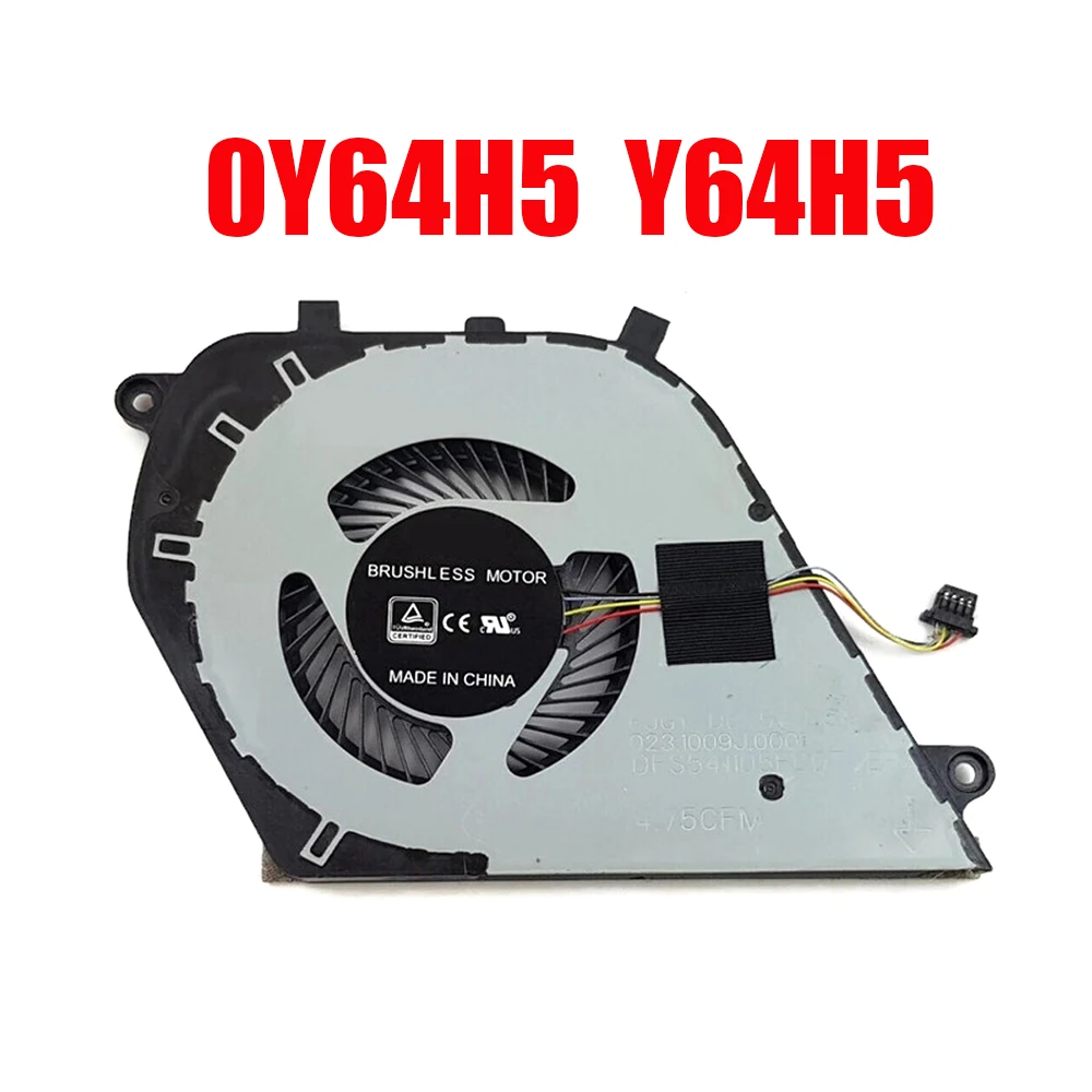 

Laptop CPU Fan For DELL For Inspiron 15 7570 7573 7580 0Y64H5 Y64H5 DFS541105FC0T FJGY 023.1009J.0011 ND75B00-16M17 DC05V 0.5A