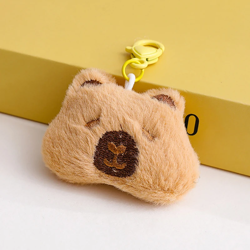 Capibara-Colgante de felpa de dibujos animados, llavero de muñeco de peluche, llavero de coche, mochila, bolsa, decoración, regalo para niños