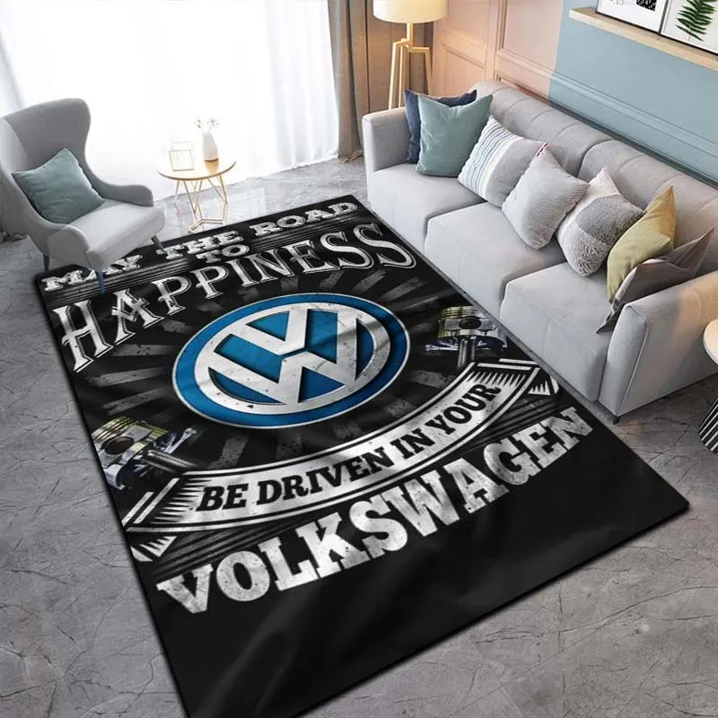 

3D Fashion SVW-V-volkswagen Car Logo Large Carpet Yoga Mat Non slip Home Decoration Children's Room Living Room Bedroom Carpet