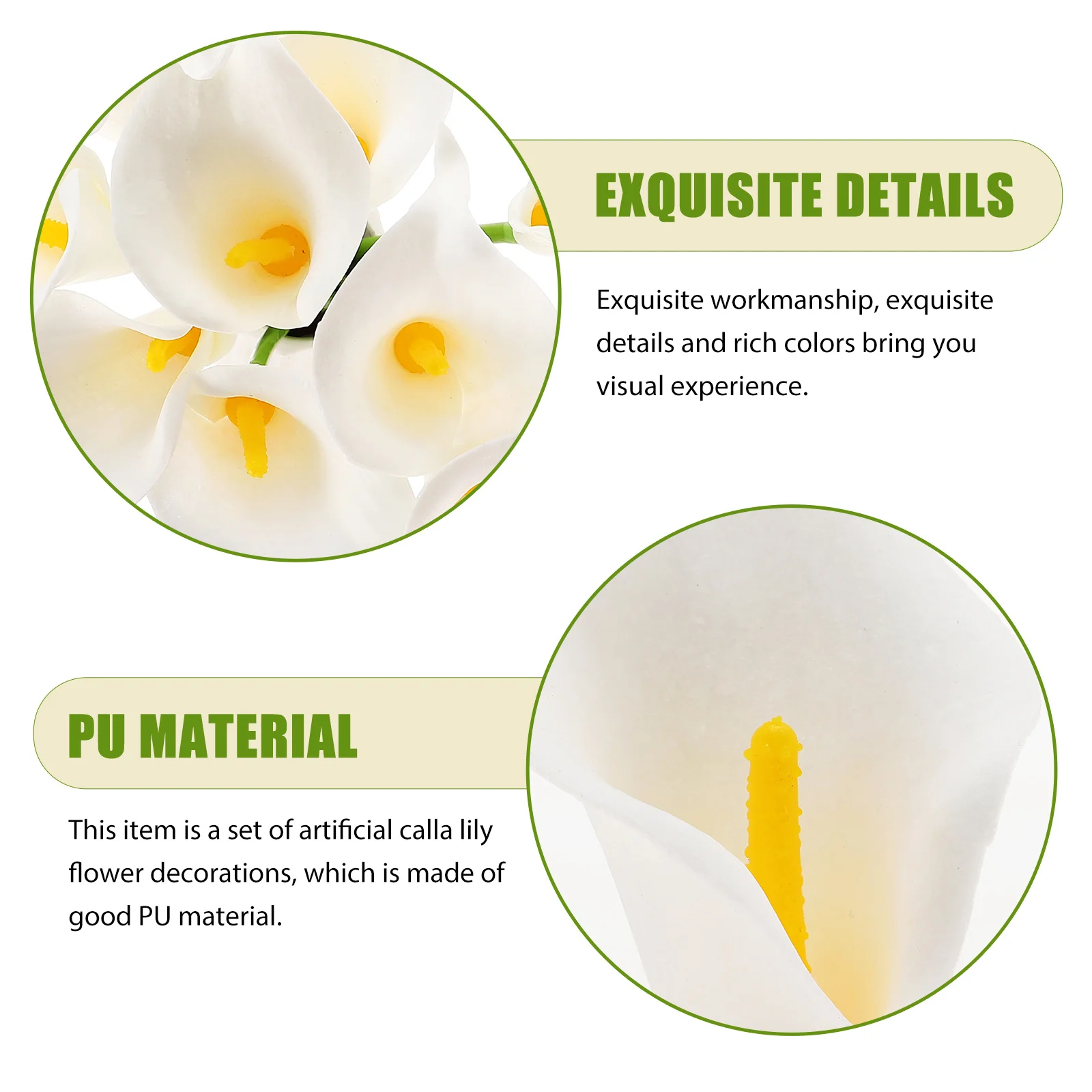 

10pcs Artificial Simulation Flowers Home Decor Outdoor Decorations PU Plants Arranging Material Photo Prop