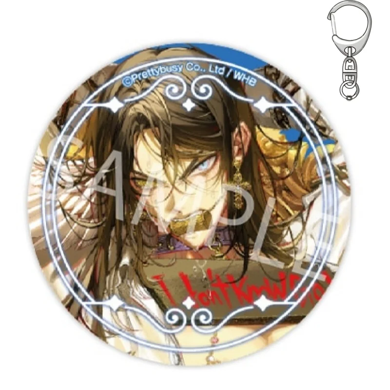 Game What in Hell Is Bad? Belphegor Satan Cat-shaped Design Circle Acrylic Pendant Keychains Bag Decorations