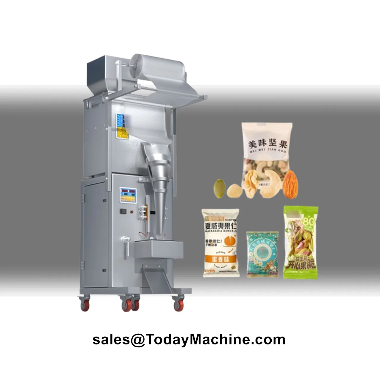 Automatic Snack Rice Spice Sugar Sachet Vertical Filling Packing Machine With Volumetric Cup