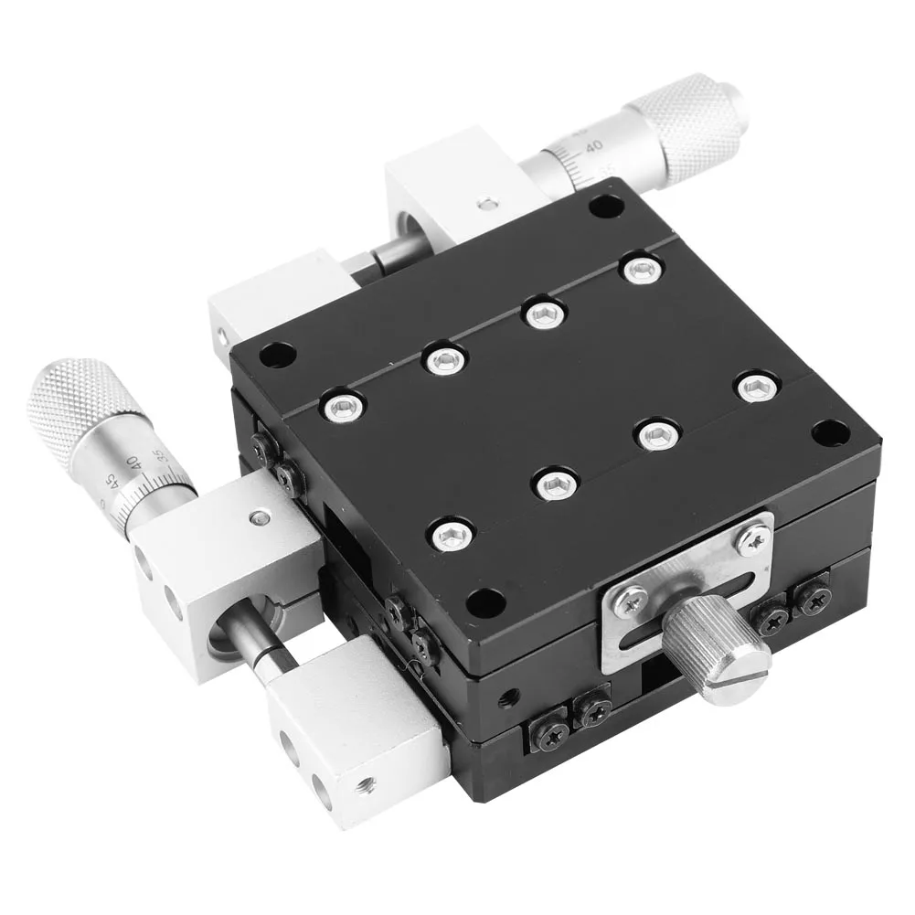 60x60mm LY60-LM XY Axes Trimming  Linear Stage Manual Displacement Sliding Table Fine-Tuning Sliding Table Sliding Table