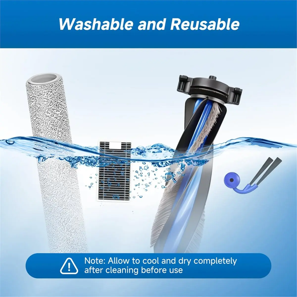 update. X12 OmniCyclone Accessories Kit for ECOVACS Deebot X12 OmniCyclone/X12 Pro/T90 Pro Omni Robot Vacuum Replacement Parts view 5