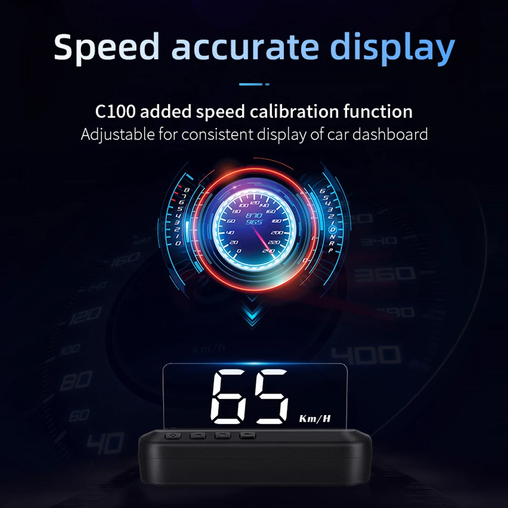 جديد وصول Obd2 C100 HUD مرآة سيارة رئيس يصل عرض الرقمية سرعة العارض الأمن إنذار درجة حرارة الماء دورة في الدقيقة KMH MPH عداد السرعة