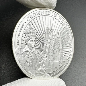 Rainha Elizabeth II Platinum Jubileu Moeda de Prata, Coroa Roxa Lembrança, Medalha Coroada em Westywood, Emblema da Faculdade, 1952-2022 8 principais vendas moedas antigas reis - №4
