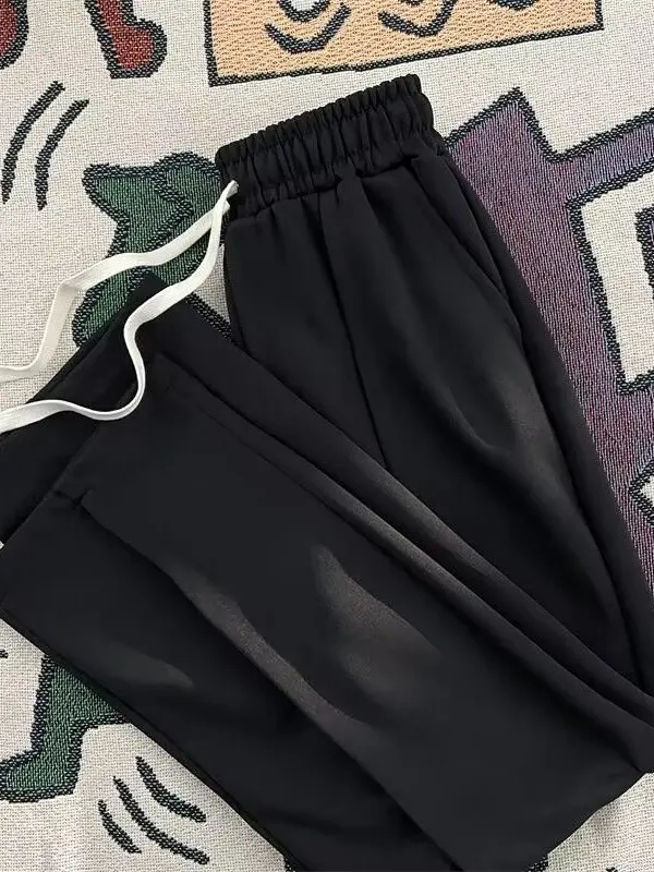 

Cleanfit Heavyweight Color Men's Casual Pants American Retro Sport Straight Loose Basic Wide Leg Sweatpants