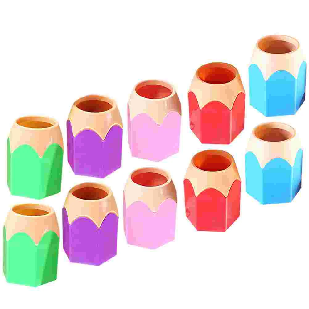 

10 Pcs Pencil Holder Desk Dispenser for Classroom Nice Cup Head Cute Containers Abs Child Office Pencils Kids