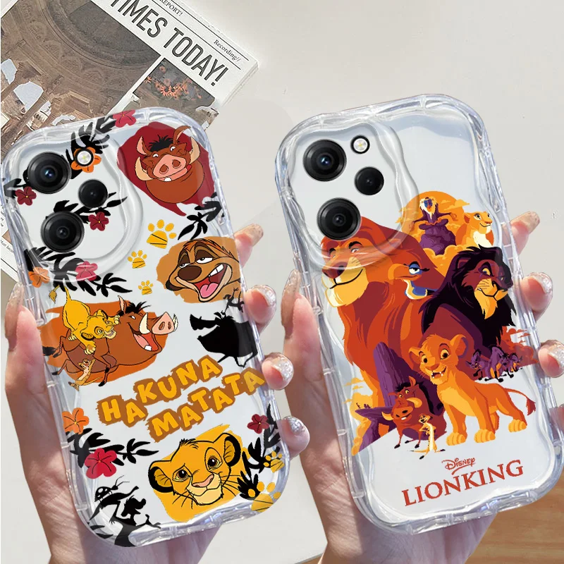 Disney The Lion King Cream Phone Case For Xiaomi Mi 14 12 11 X T Lite Pro Poco F X M 2 3 4 5 6 C31 61 NFC GT Pro Funda Shell