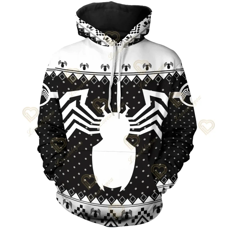 Christmas Deadpool Hoodie Men Streetwear Hip Hop Warm Hooded Sweatshirts Women Casual Spider Hero Hoodies Unisex Clothes