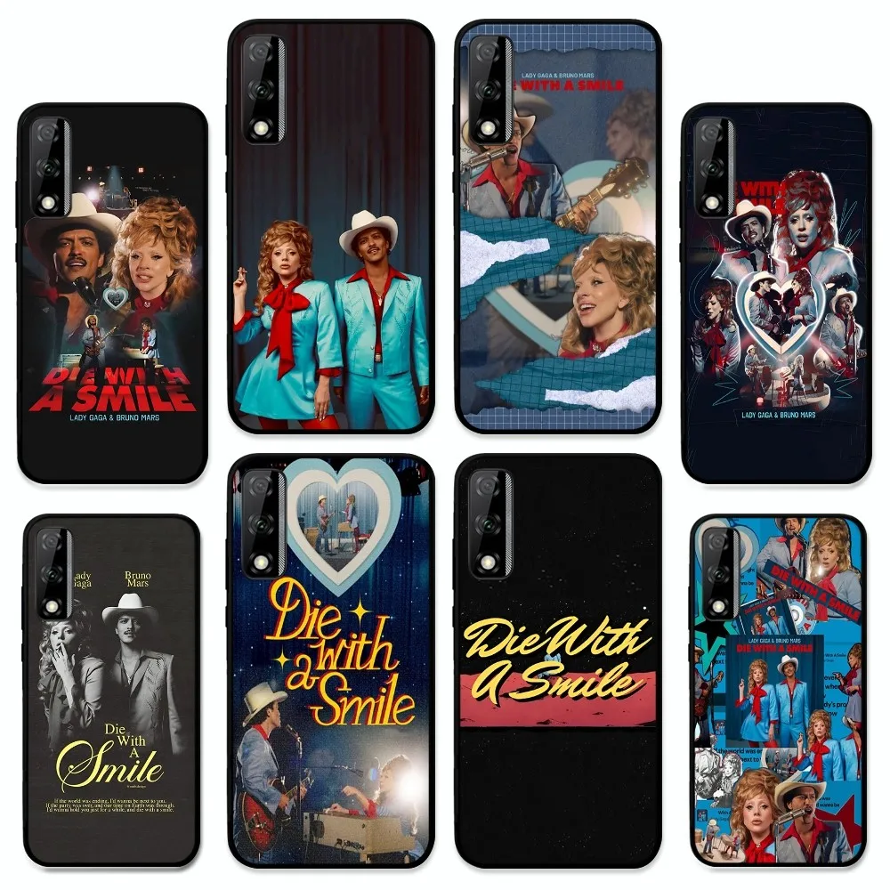 Singer L-Lady G-Gaga Die With A Smile Bruno Mars Phone Case For Huawei Y9 6 7 Prime Enjoy 7s Plus 9e 9plus 8E Lite Psmart Shell