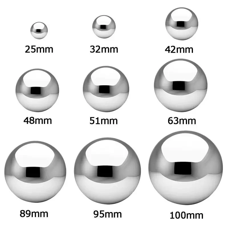 201 Steel Hollow Decorative Balls 25mm-100mm High Gloss Glitter Mirror Spheres for Home Garden Decor