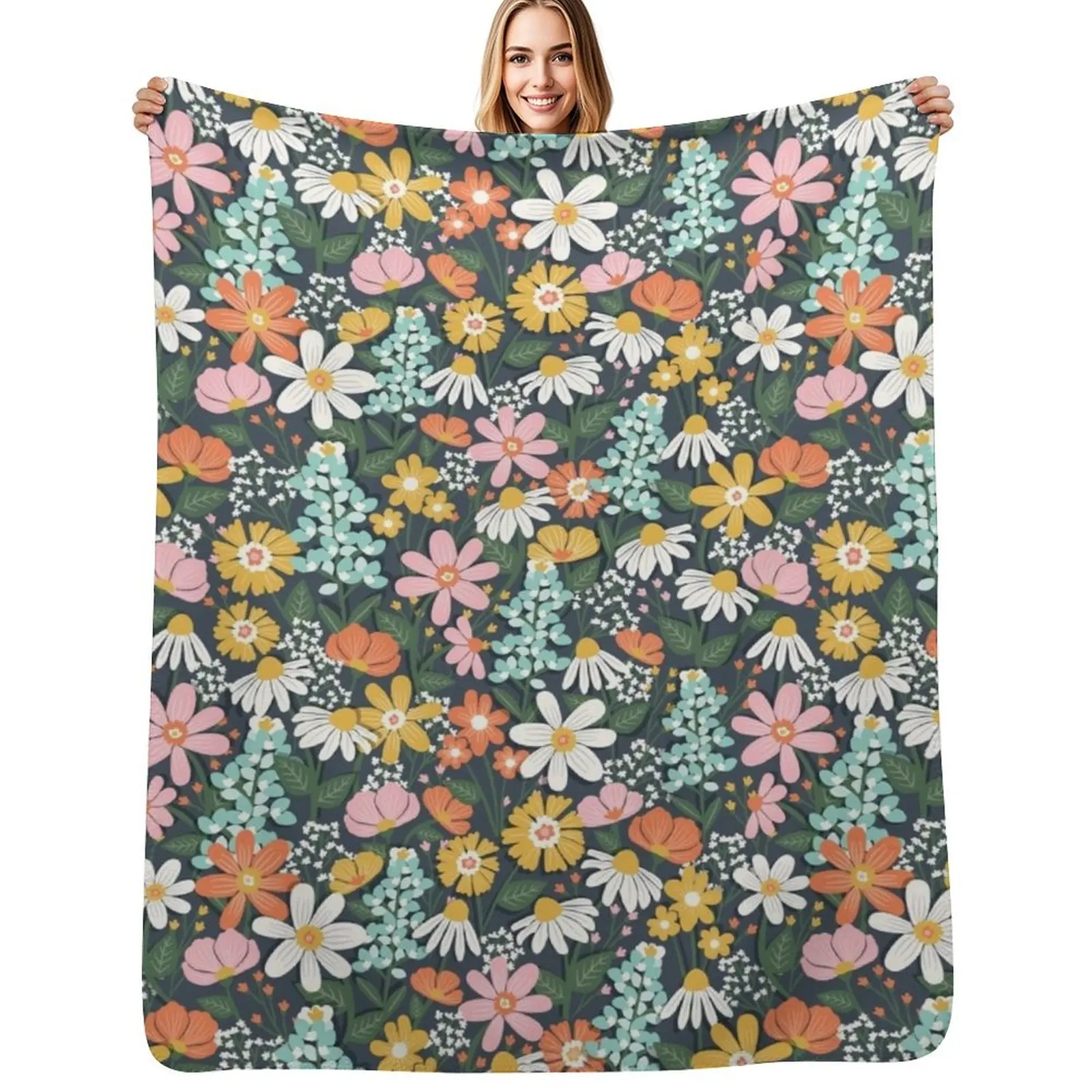 Spring Meadow Throw Blanket Versatile Cozy Throw Blanket for All Occasions