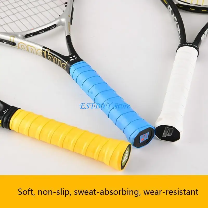 G6DE 60 Pcs Tennis Racket Overgrips Anti-skid Tape Wraps Fishing Rod Sweatband Badminton Racquet Non-Slip Accessory