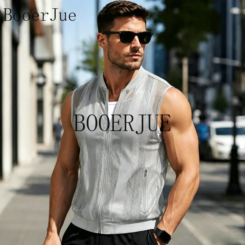 Summer Ultra-thin Men's Vest Women Sleeveless Shoulder Vest Sports Thin Undershirt Light and Breathable Outdoor Angling Tourism