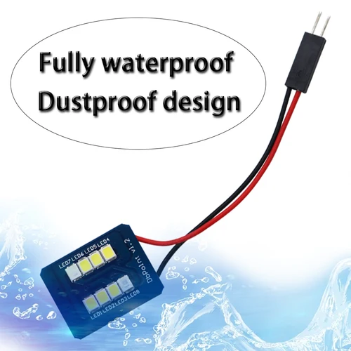 Imagen 2 del producto Ome luz 2835 8smd Panel de luz LED canbus lámpara de mapa de lectura de coche bombilla Interior de coche con adaptador T10 Base de adorno 12V DC