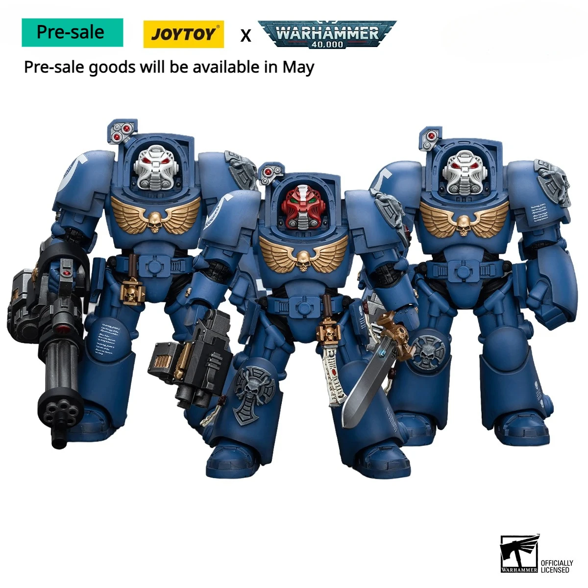 

「Pre-sale」JOYTOY Warhammer 40k 1/18 Action Figure Ultramarines Terminator Squad Series Anime Military Collection Model Toy Set