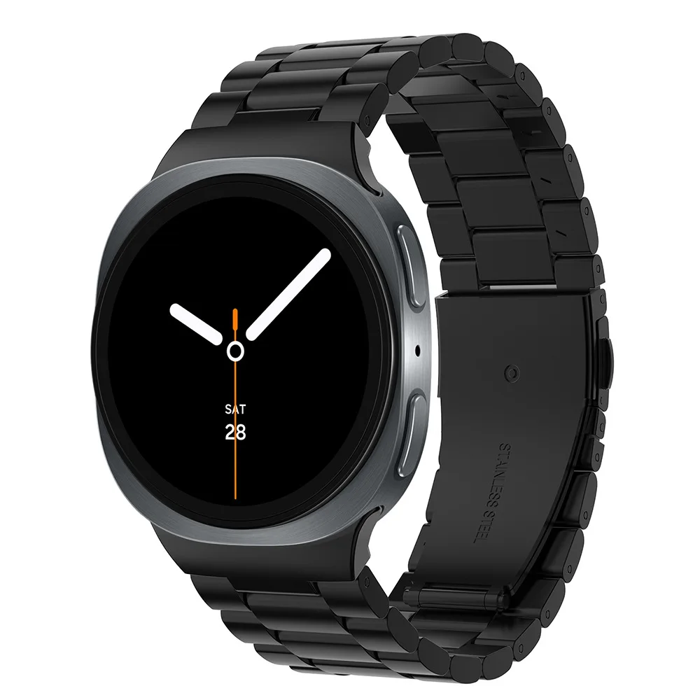 Samsung Galaxy Watch 8 44mm 40mm Ultra 2用 ステンレススチール製ストラップ ブレスレット メタル ノーギャップバンド Galaxy Ultra 8 Classic ウォッチバンド