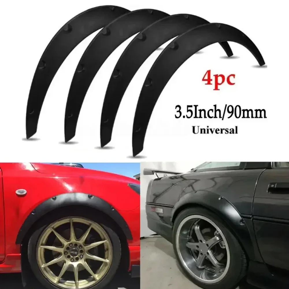 Car Universal Fender Wheel Arch Protector Widened Decorative Wheel Eyebrow Spoiler Off‑road Vehicle Exterior Parts
