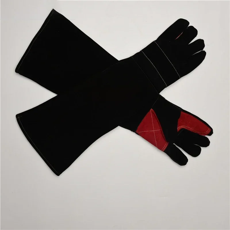 60cm Welding Gloves - Heat&Wear Resistant Lined Leather Working Gloves For Welders /Fireplace / BBQ/ Gardening Handling перчатки