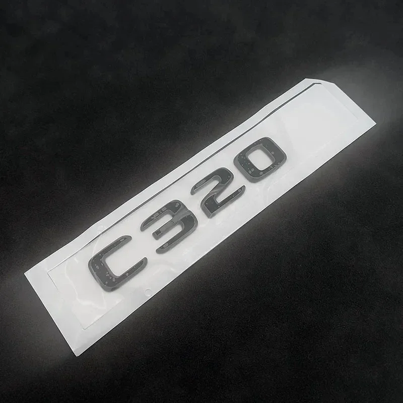 High Quality 3D Stickers Car Trunk Letters Badge Sticker For Mercedes Benz C320 W205 W204 W203 C 320 Emblem Logo Auto Accessory