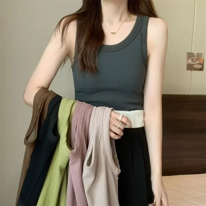 Winter Velvet Thickened Undershirt for Women Slim Cozy Thermal Underwear Camisole Warm Sling Vest Top Bottoming Velvet Tops