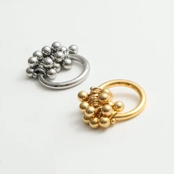 Quality PVD Stainless Steel Beads Ring 2004 New Arrival Female Gold Color Ring Never Fade Jewelry Gift