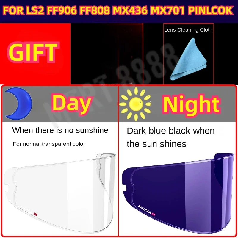 LS2 Snap-on Anti-fog Film Pin Lock FF808 FF906 MX436 MX701 Full-face Visor Helmet
