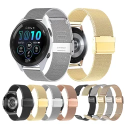 Stainless Steel Strap For Garmin Forerunner 265 255 245 645 Misic Strap Venu 3 2 Plus Sq/Vivoactive 5 4 20mm 22mm Metal Bracelet