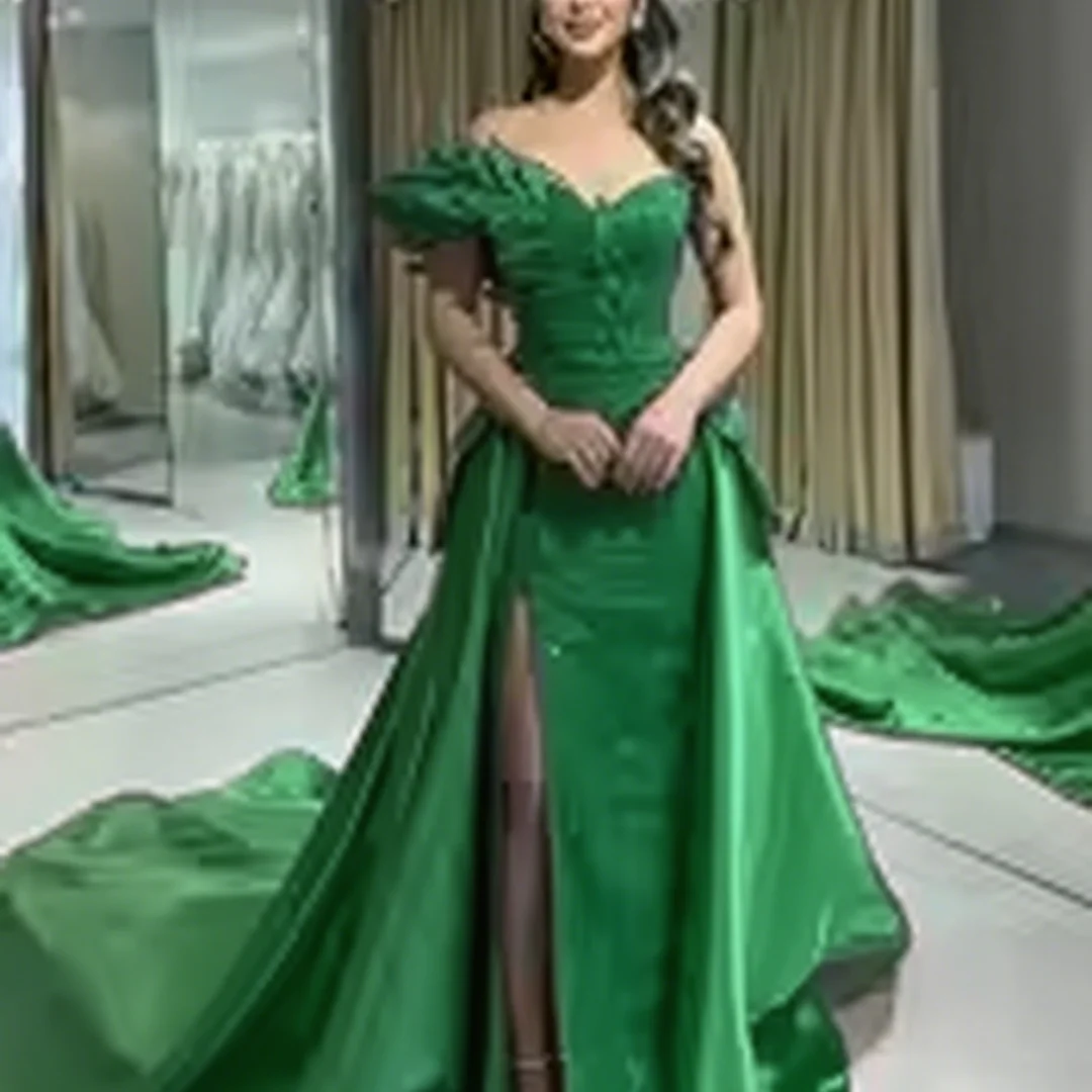 

Customized beaded crystal sequined mermaid evening gown formal evening dresses birthday party prom gowns
