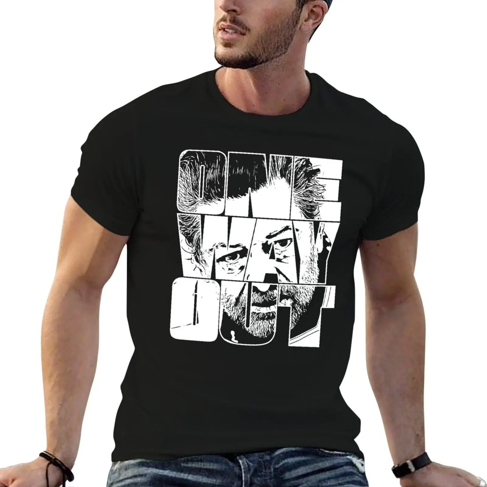 Camiseta con cita de la serie de televisión One Way Out - Kino Loy Andy Serkis, versión con contorno blanco, camiseta esencial de diseñador