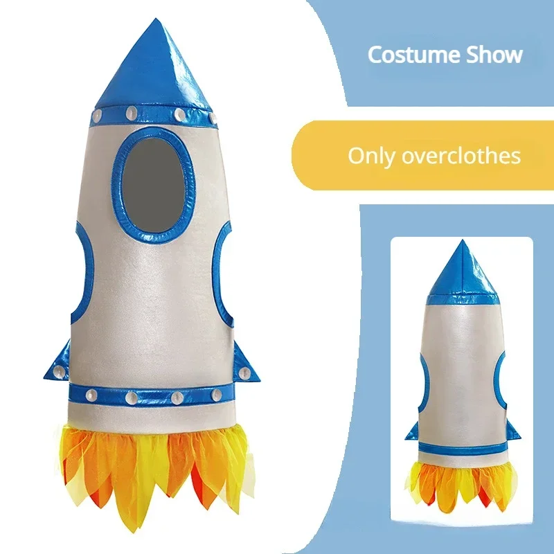 Kinderen Raket Cosplay Ruimte Podium Kostuums Voor Sport Games Astronaut Kleding Kleuterschool Prestatie Kleding