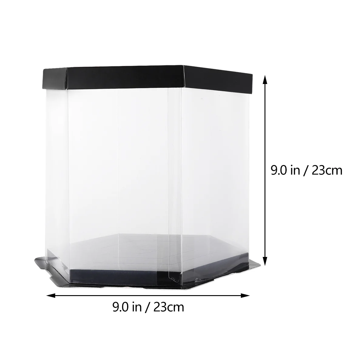 

1Pcs Hexagonal Birthday Cake Box Transparent Plastic Paper Lid Party Cake Storage Container Packing Box Packing Boxes