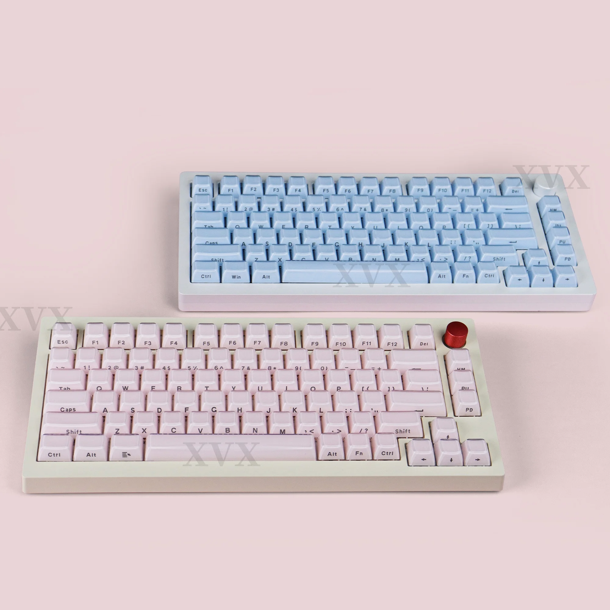 XVX الوردي هلام الجانب طباعة Keycap الجليد كريستال شفافة OEM الملف الشخصي مفتاح غطاء ل الكرز MX 61 68 104 لوحة المفاتيح الميكانيكية 113 مفتاح