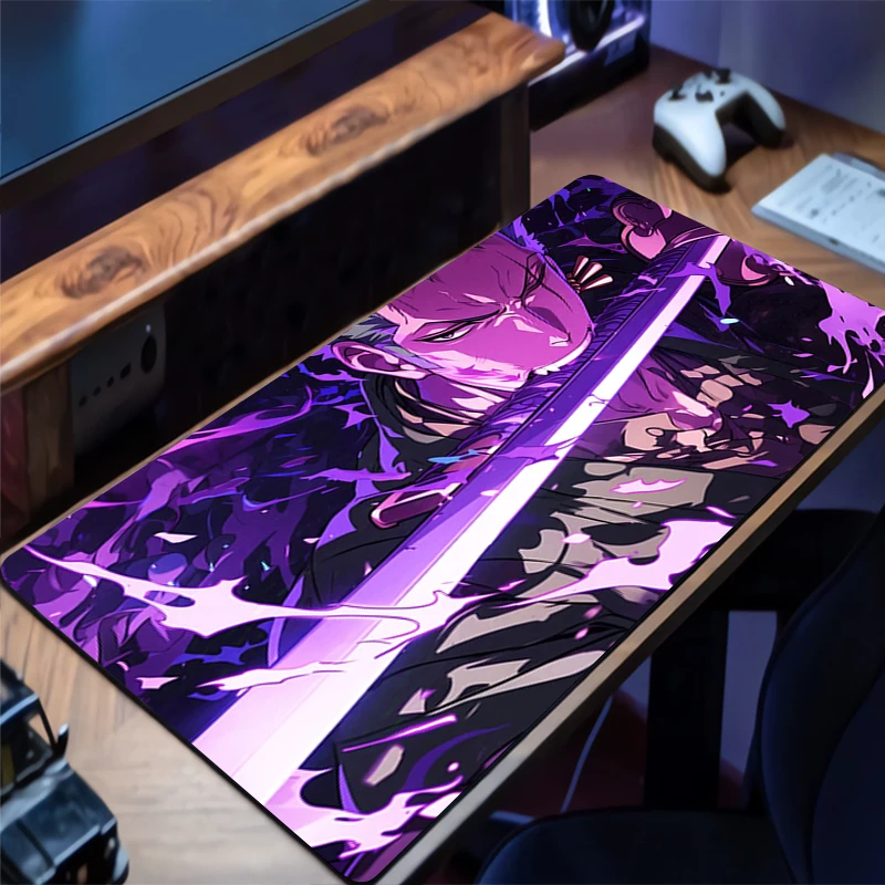 

Mouse Pad Anime Non-Slip Rubber Mousepad Soft Office Desk Mat Gaming One Piece Zoro PC Accessories Large Gamer HD Keyboard Mat