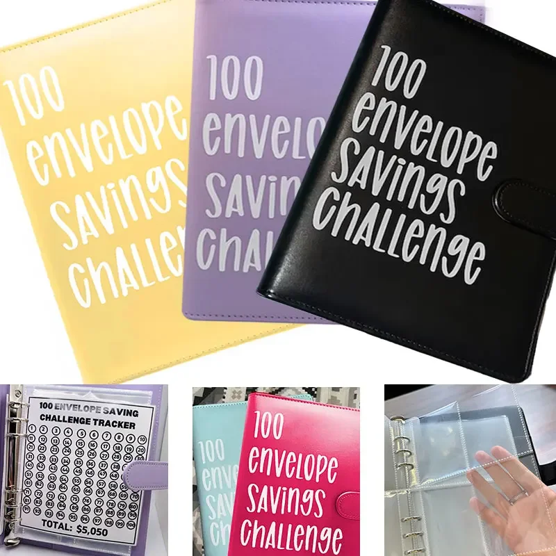 100 Envelope Challenge Binder Couple Challenge Event Notepad Savings Folder Budget Planner Book Money Envelopes Organizer Gifts