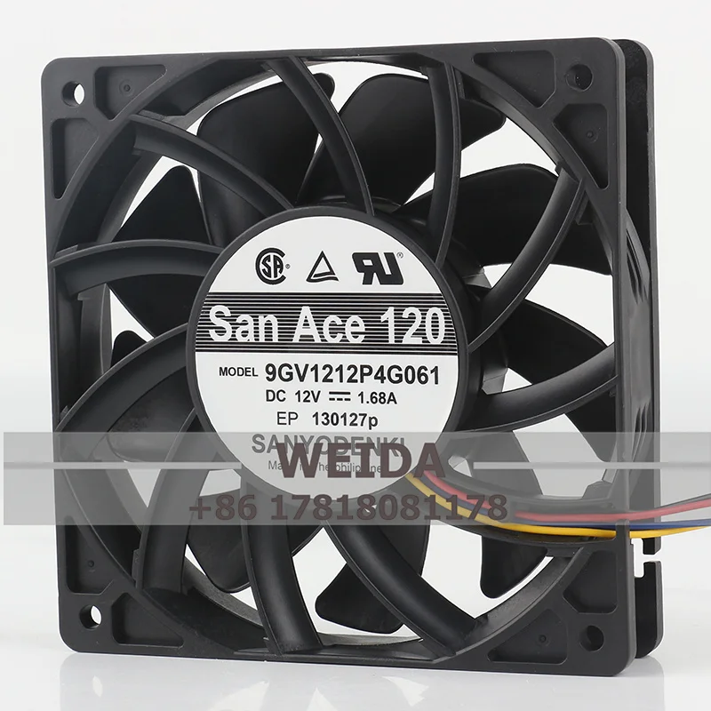 9GV1212P4G061 Original SANYO  DC12V 1.68A 12025 12CM chassis Power supply force cooling fan 120 x 120 x 25MM