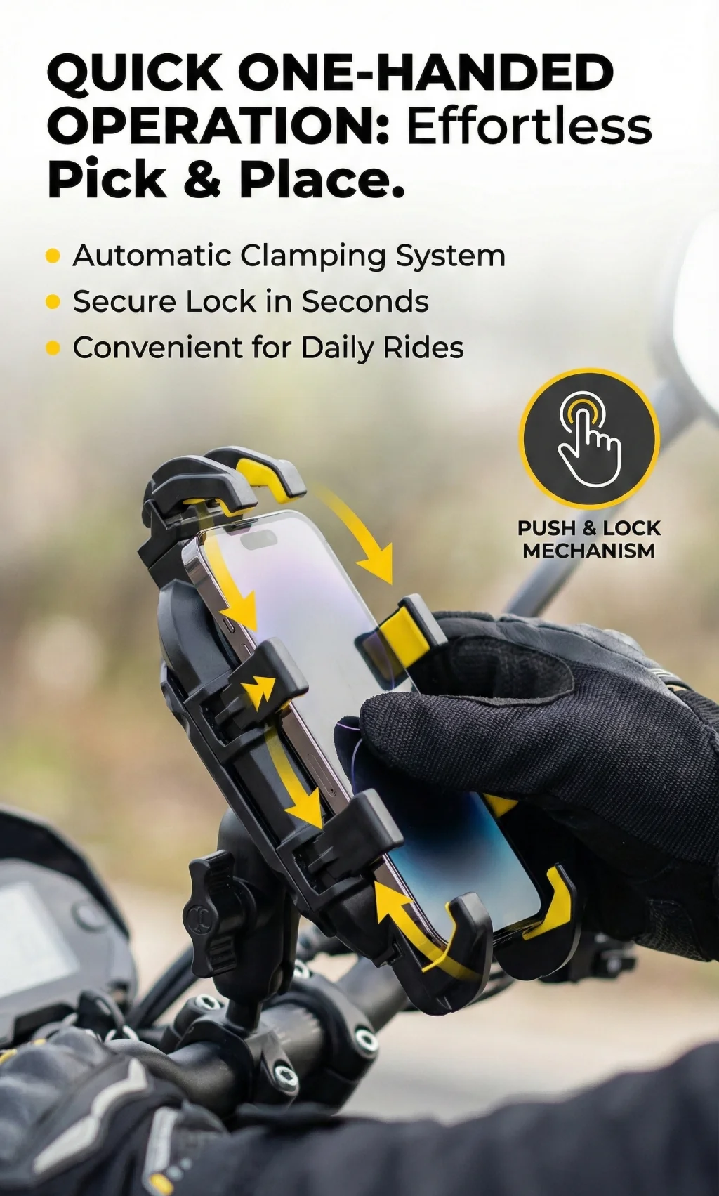 High-quality shock-absorbing motorcycle phone holder For Ducati Scrambler 400 800 1100 2017 2018 2019 DUCATI monster 620 695 696 view 6