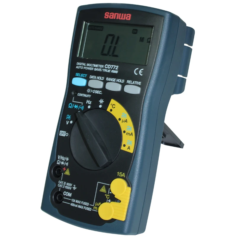 Japan sanwa CD772 Compact True RMS Digital Multimeter;Blacklight & Temperature measurement