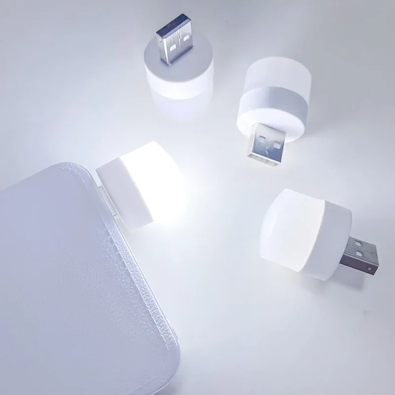 Mini USB Lamp Night Light Portable Computer Mobile Power Charging USB Small Book Lamps LED Eye Protection Reading Light Small Ro