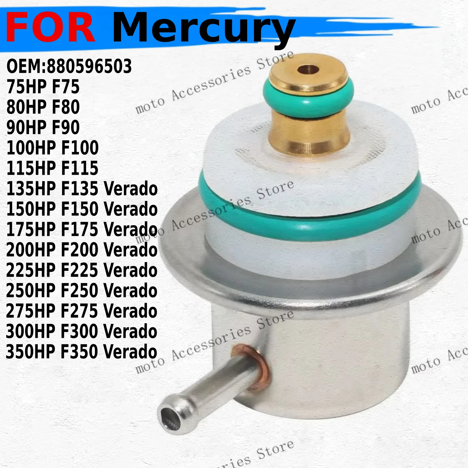 

Регулятор давления топлива мотоцикла для Mercury 75HP F75 80HP F80 90HP F90 100HP F100 115HP F115 135HP F135 Verado OEM:880596503