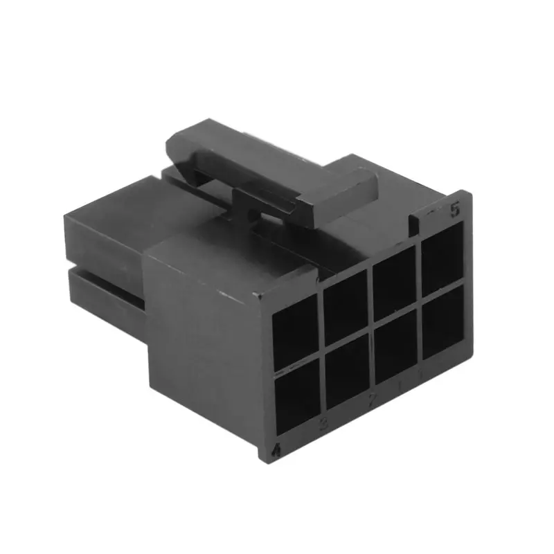 FULL-180PCS 4.2Mm 8P 8PIN Male PCI-E Pcie Power Connector Plastic Shell For PC Computer ATX Graphics Card GPU, Black