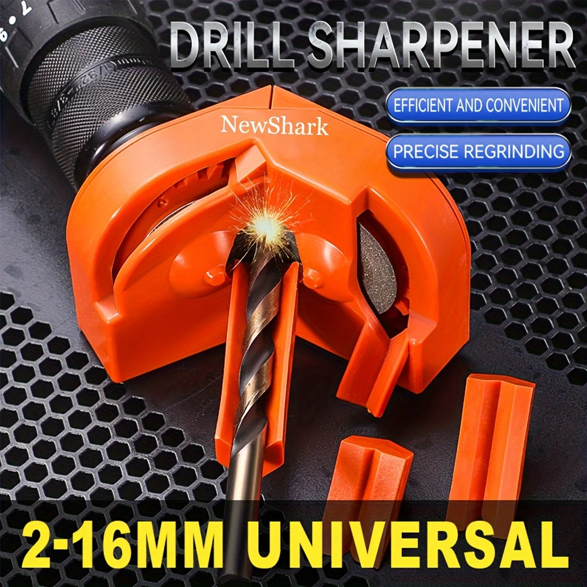 Multifunktionaler Spiralbohrerschleifer, 2-16mm Schlagbohrmaschine, Verschleißfester Diamantschärfer, Bohrerschleifwerkzeug